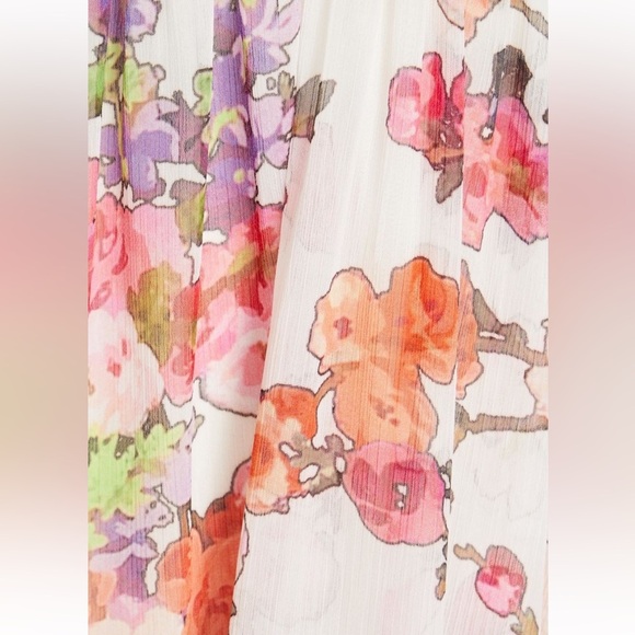 Bytimo XL Gathered floral print crepon maxi dress - Picture 5 of 8